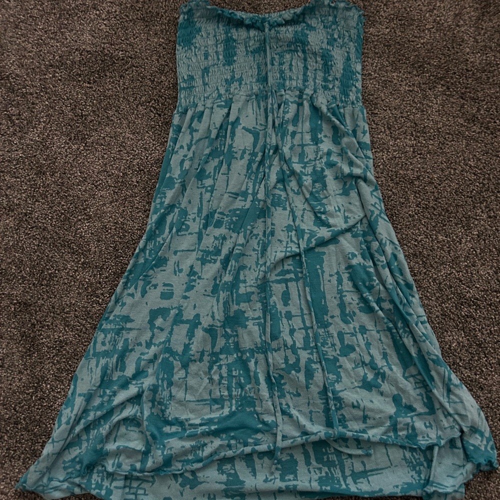 Teal Patterned Dress